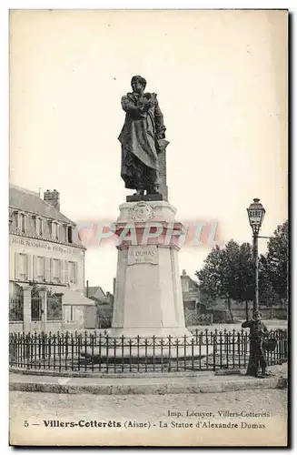 Cartes postales Villers Cotterets La Statue d'Alexandre Dumas