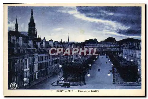 Cartes postales Nancy la Nuit Place de la Carriere