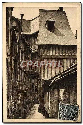 Cartes postales De Rouen au Havre Caudebec en Caux Vieilles maisons Rue de la boucherie