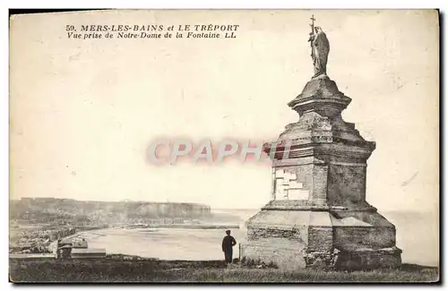 Cartes postales Mers Les Bains et Le Treport Vue prise de Notre Dame de la Fontaine