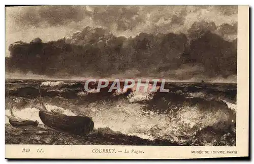 Cartes postales Courbet La Vague Paris Musee du Louvre