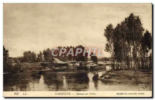 Cartes postales Daubigny Bateau Sur L&#39Oise Paris musee du Louvre