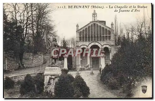 Cartes postales Beaunant La Chapelle et la Statue de Jeanne d'Arc