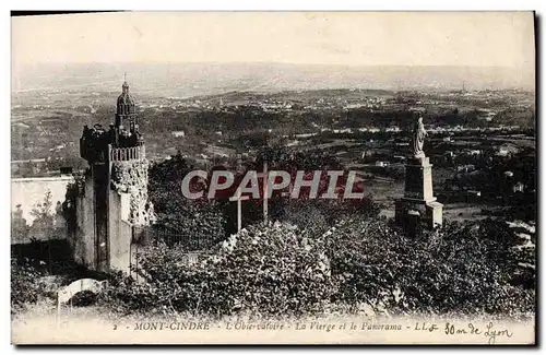 Cartes postales Mont Cindre L'Observatoire La Vierge et le panorama