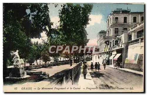 Cartes postales Grasse Le monument Fragonard et le casino