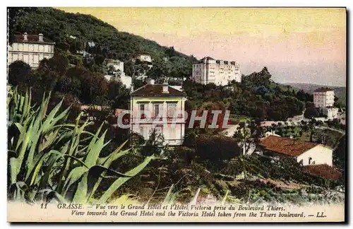 Ansichtskarte AK Grasse Vue vers le Grand Hotel et l&#39Hotel Victoria prise du boulevard Thiers