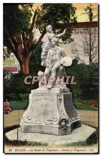 Cartes postales Grasse La statue de Fragonard