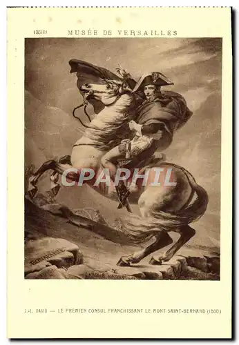 Cartes postales Musee De Versailles David Le Premier Consul franchissant le Mont Saint Bernard Napoleon 1er