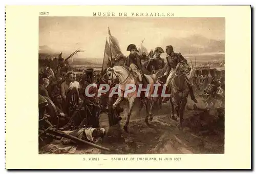 Ansichtskarte AK Versailles Bataille De Friedland Vernet Napoleon 1er