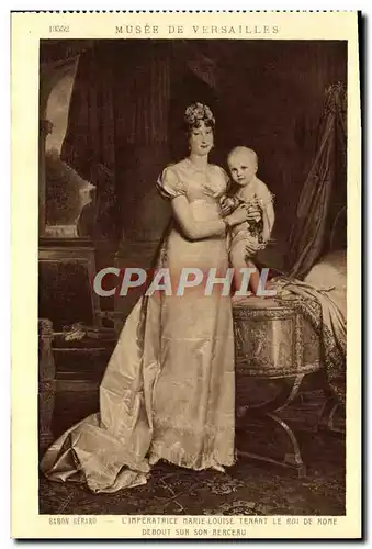 Ansichtskarte AK Musee De Versailles Baron Gerard L&#39imperatrice Marie Louise tenant le roi de Rome debout sur