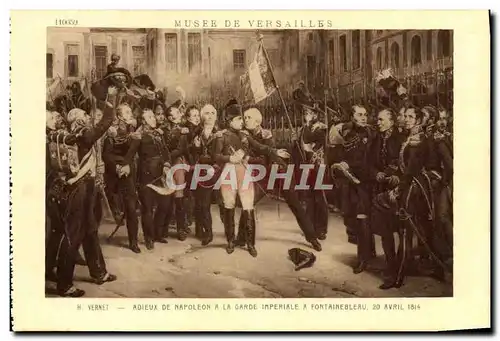 Ansichtskarte AK Musee De Versailles Vernet Adieux de Napoleon a la Garde Imperiale a Fontainebleau