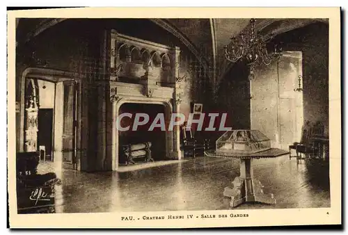 Cartes postales Pau Le Chateau Henri IV Salle des gardes