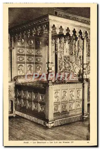 Cartes postales Pau Le Chateau Le Lit De Henri IV