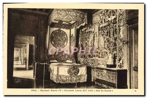 Cartes postales Pau Chateau Henri IV Chambre Louis XIV dite Abd El Kader