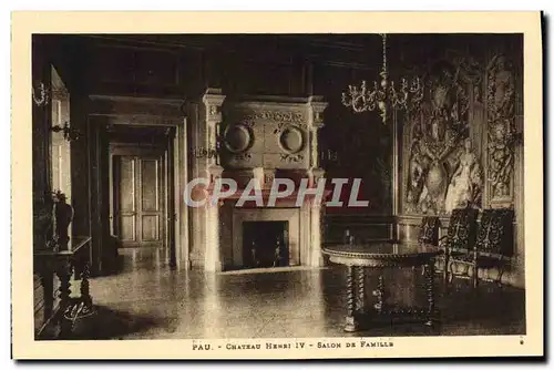 Cartes postales Pau Chateau Henri IV Salon de famille