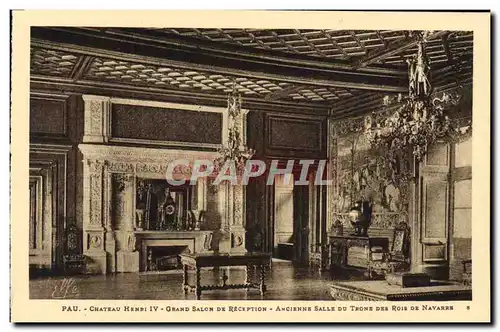 Cartes postales Pau Chateau Henri IV Grand salon de reception Ancienne salle du trone des Rois de Navarre