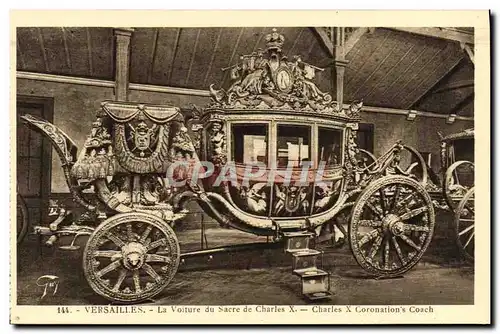 Cartes postales Versailles La Voiture Du Sacre De Charles X