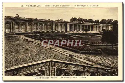 Cartes postales Versailles Palais Du Grand Trianon Le peristyle et les jardins