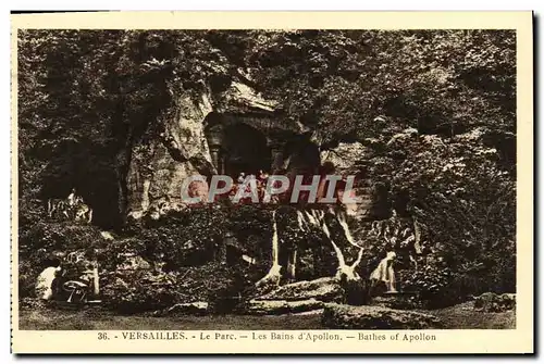 Cartes postales Versailles Le Parc Les Bains D&#39Apollon