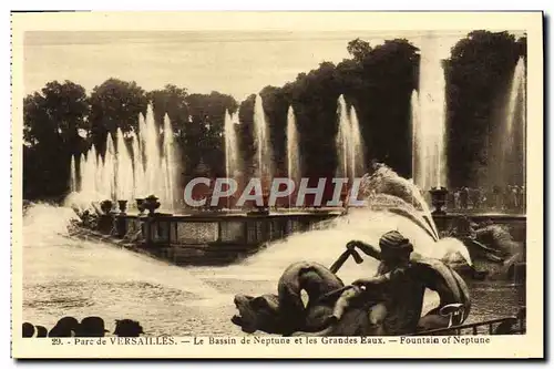 Cartes postales Versailles Le Bassin De Neptune Et Les Grandes eaux