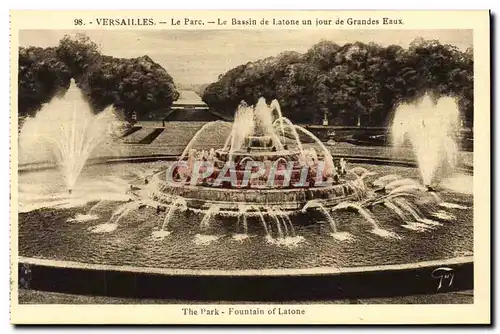 Cartes postales Versailles Le Parc Le Bassin De Latone Un Jour de grandes eaux