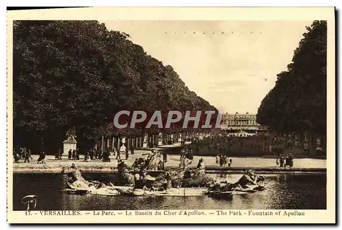 Cartes postales Versailles Le Parc Le Bassin Du Char D'Apollon