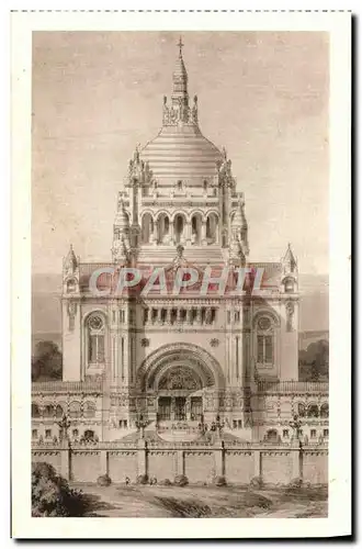 Cartes postales La Basilique De Lisieux le projet Facade et dome