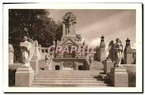 Cartes postales La Basilique De Lisieux le chemin de Croix exterieur Le calvaire Vue d&#39ensemble