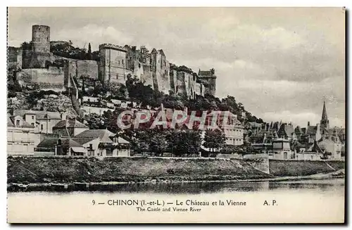 Cartes postales Chinon Le Chateau Et la Vienne