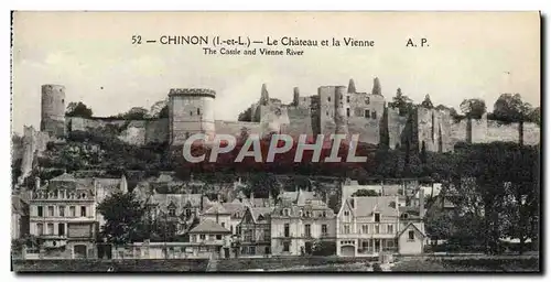 Cartes postales Chinon Le Chateau Et La Vienne