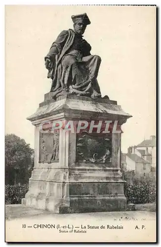 Cartes postales Chinon La Statue De Rabelais