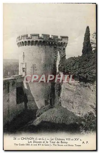 Cartes postales Chinon Le Chateau Les Douves Et La Tour De Boissy