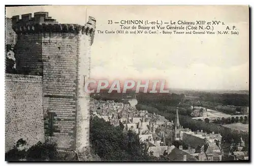 Ansichtskarte AK Chinon Le Chateau Tour De Boissy Et Vue Generale