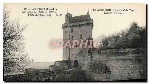 Cartes postales Chinon Le Chateau Porte d&#39entree