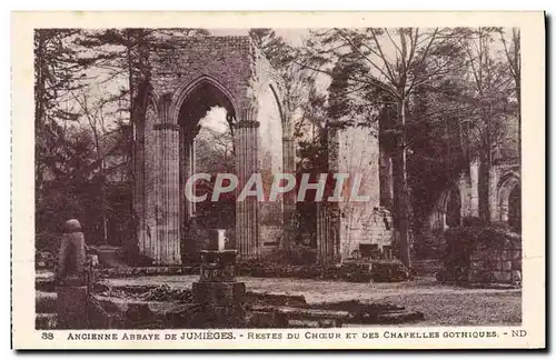 Cartes postales Ancienne Abbaye De Jumieges Restes du choeur et des chapelles gothiques