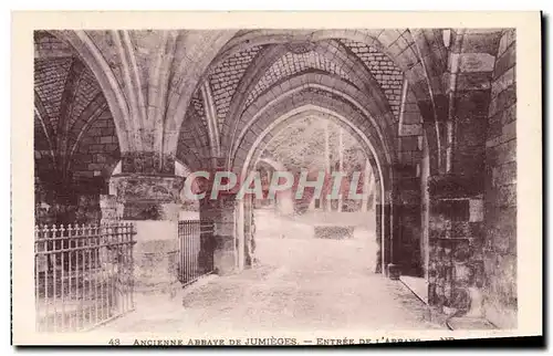 Cartes postales Ancienne Abbaye De Jumieges Entree de l&#39abbaye