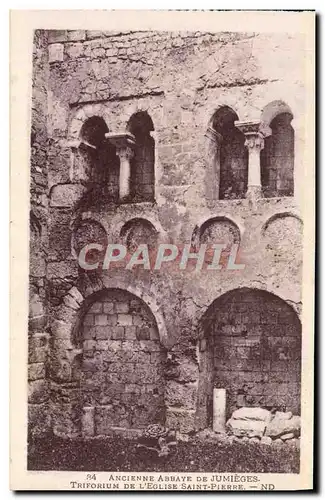 Ansichtskarte AK Ancienne Abbaye De Jumieges Triforium de l&#39eglise Saint Pierre