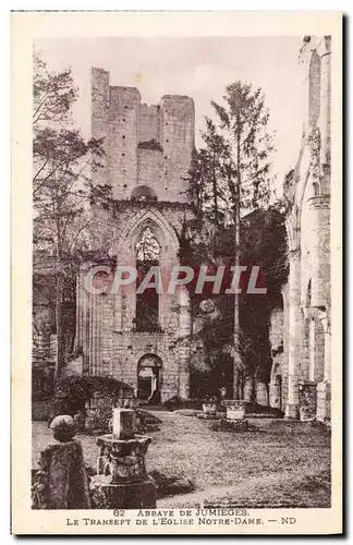 Ansichtskarte AK Ancienne Abbaye De Jumieges Le transept de l&#39eglise Notre Dame