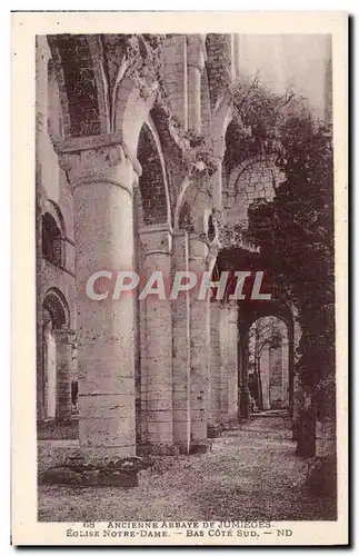 Cartes postales Ancienne Abbaye De Jumieges Eglise Notre Dame Bas Cote Sud