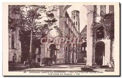 Ansichtskarte AK Ancienne Abbaye De Jumieges Vue prise du choeur