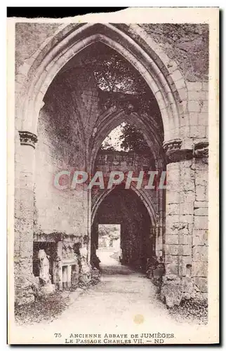 Cartes postales Jumieges Salle Souterraine Le passage Charles VII