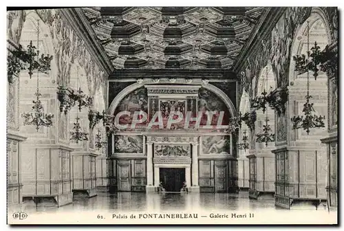 Ansichtskarte AK Palais De Fontainebleau Galerie Henri II