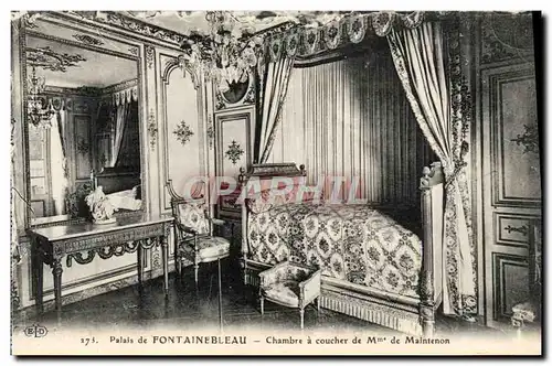 Ansichtskarte AK Palais De Fontainebleau Chambre a coucher de Mme de Maintenon