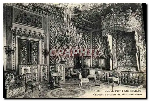 Ansichtskarte AK Palais De Fontainebleau Chambre a coucher de Marie Antoinette