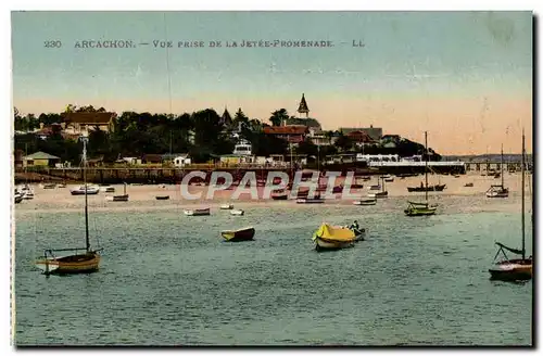 Ansichtskarte AK Arcachon Vue Prise De La Jetee Promenade