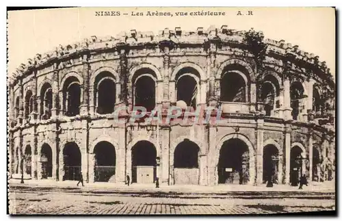 Ansichtskarte AK Nimes Les Arenes Vue Exterieure