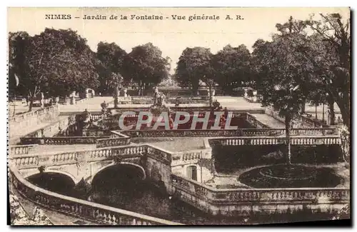 Ansichtskarte AK Nimes Jardin De La Fontaine Vue Generale