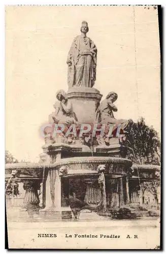 Ansichtskarte AK Nimes la Fontaine Pradier