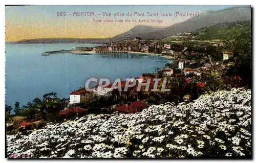 Ansichtskarte AK Menton Vue Prise Du Pont Saint Louis