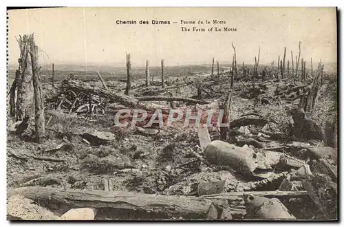 Ansichtskarte AK Chemin Des Dames Ferme de la Motte Militaria